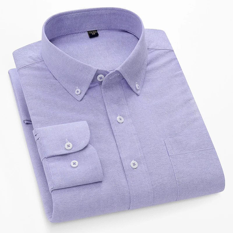 100% Cotton Oxford Long-Sleeve - Oxford Cotton Casual Shirt Business recension och pris
