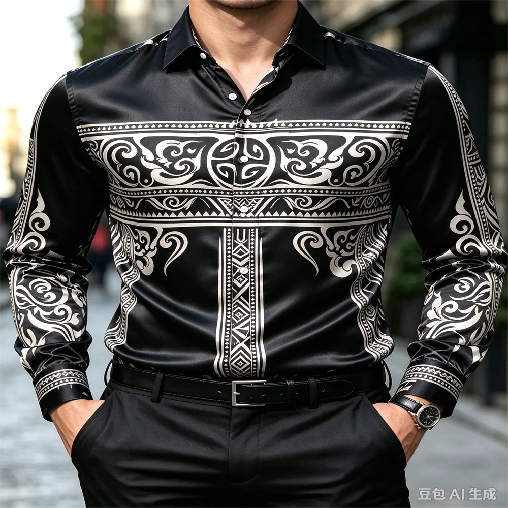 Luxury Satin Men Shirt, Vintag - Mens Satin Silk Dress Shirt recension och pris