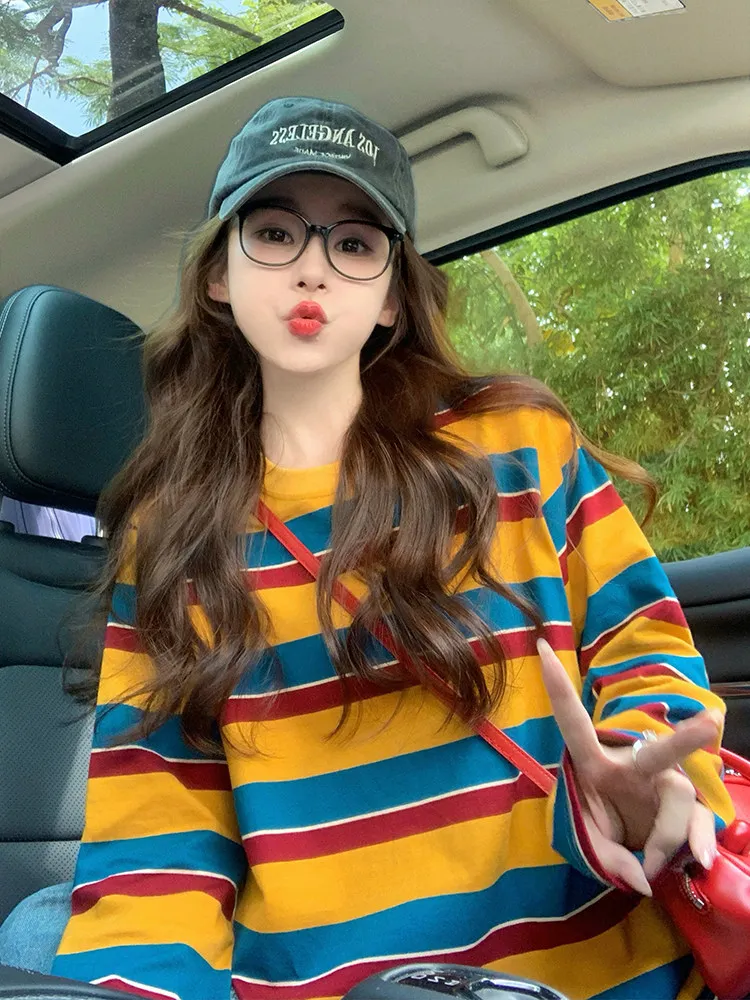 Women Color Block Striped Long - T-Shirts recension och pris