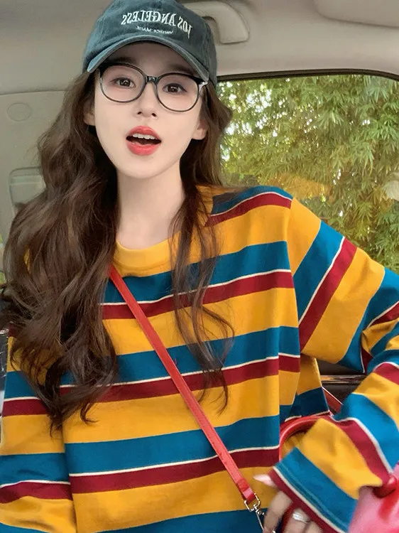 Women Color Block Striped Long - T-Shirts recension och pris