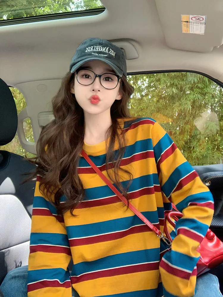 Women Color Block Striped Long - T-Shirts recension och pris
