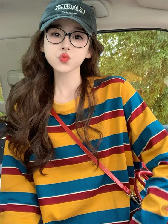 Women Color Block Striped Long - T-Shirts recension och pris