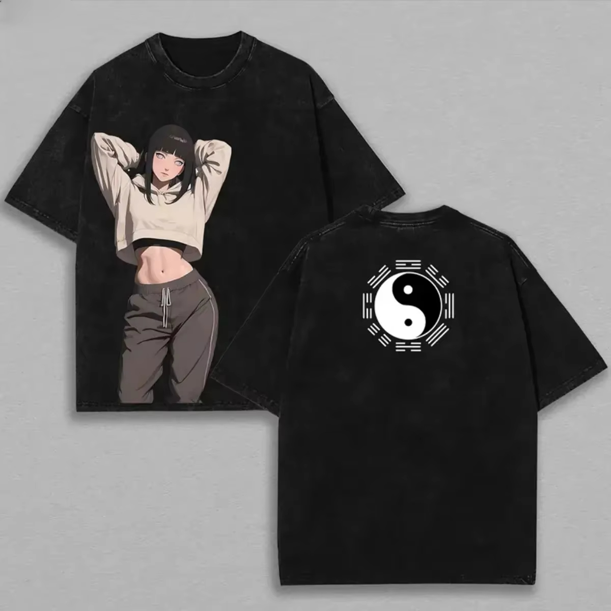Hinata Hyuga T Shirt Naruto Me - Acid Wash Vintage Graphic T Shirt recension och pris