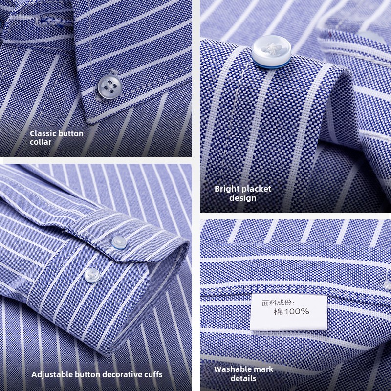 100% Cotton Breathable Men Oxf - Oxford Cotton Casual Shirt Business recension och pris