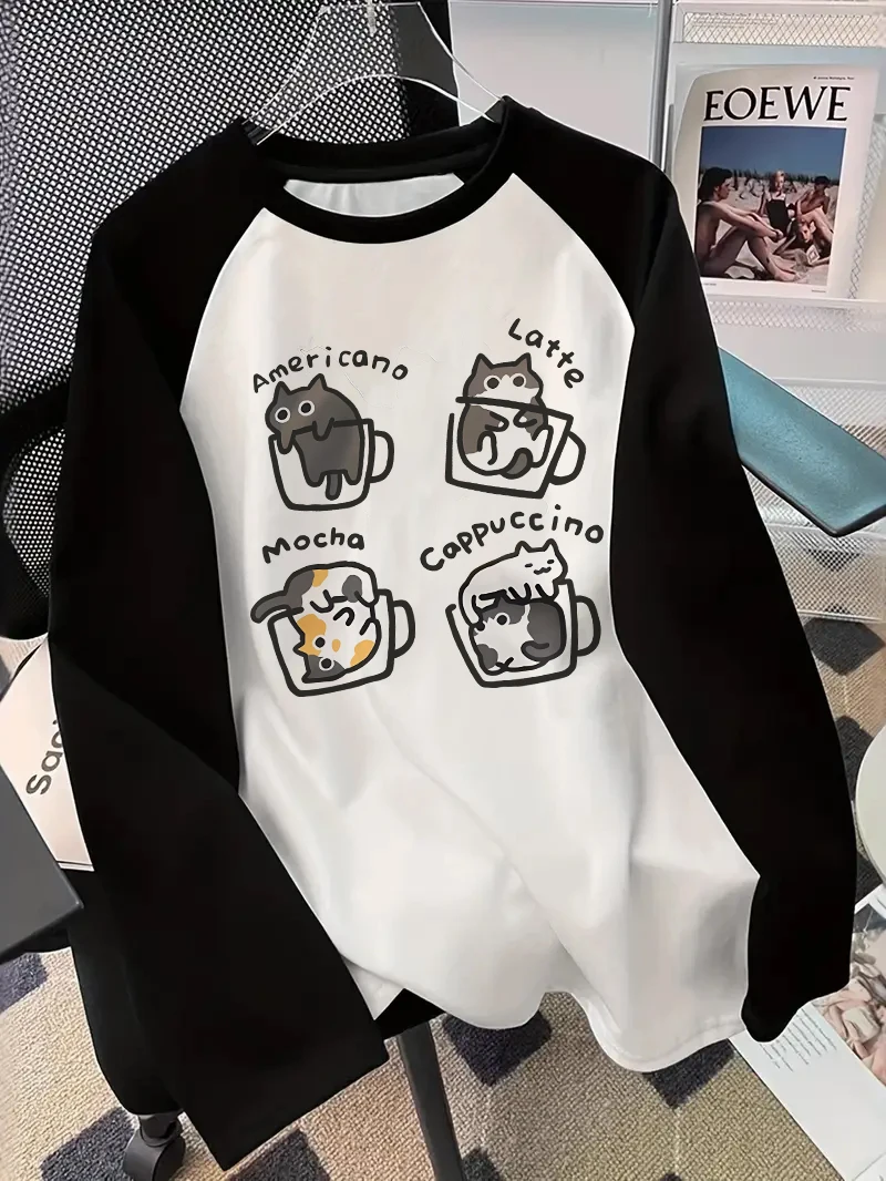 Coffee Cat Long Sleeve T-Shirt - T-Shirts recension och pris
