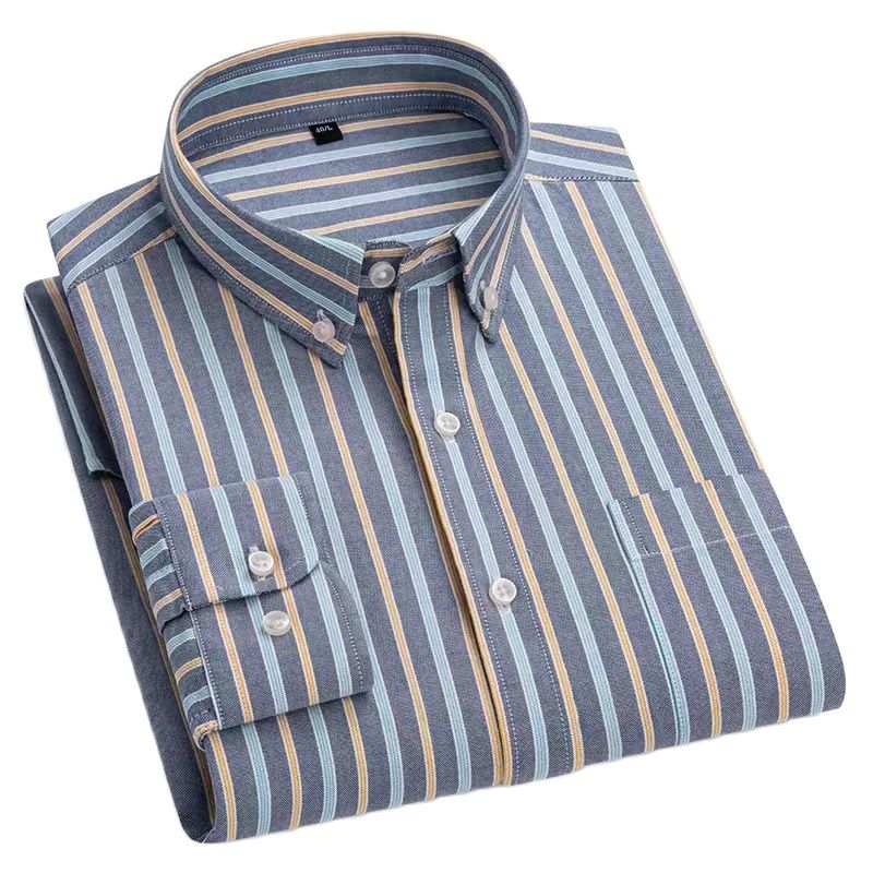 160KG Oversized Shirt Striped  - Oxford Cotton Casual Shirt Business recension och pris