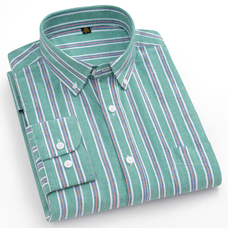 160KG Oversized Shirt Striped  - Oxford Cotton Casual Shirt Business recension och pris
