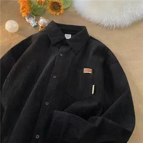 Men's Corduroy Shirt Solid Col - Corduroy Button Up Shirt Men recension och pris